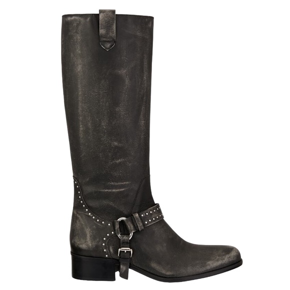 Zara Leather Boots with Rivets-Limited Edition Women's Size 39/US 8 - Picture 2 of 16